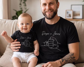 Dad & Me: Personalized Matching Outfit Set. Dad and Mini Outfit. Personalized father and child matching outfits. Matching set. Baby gift.