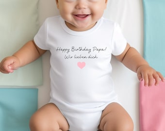 Happy Birthday Papa!Wir lieben dich BabyBody.Papas Geburtstag Baby Bodysuit.Papa Geburtstag Geschenk.Baby Body Happy Birthday!