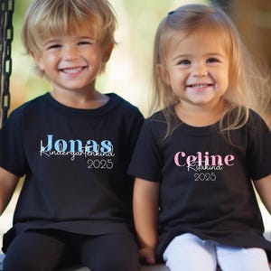 Kitakind 2025 T-shirt.Personalized kindergarten child outfit.Crib child 2025.Kindergarten child T-shirt with name.Crib child baby bodysuit.