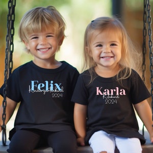Kitakind 2024 T-Shirt.Personalisiertes Kindergartenkind Outfit.Krippenkind 2024.Kindergarten kind T Shirt mit Name. Krippenkind Baby Body. Bild 1