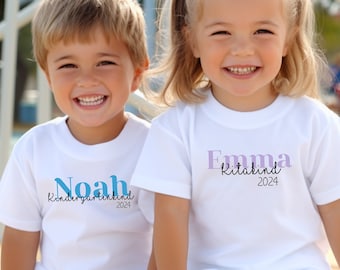 Kitakind 2025 T-shirt.Personalized kindergarten child outfit.Crib child 2025.Kindergarten child T-shirt with name.Crib child baby bodysuit.