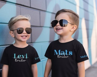 Personalisierte Geschwister-Matching-Shirts & Strampler.Partnerlook Große Schwester,Kleine Schwester.Geschwister Passendes Set Großer Bruder