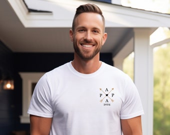 Dad T-shirt. Father's birthday gift. Family outfit. Personalized dad shirt. Mom gift idea. Gifts for expectant fathers.