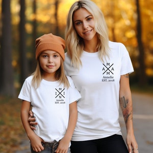 Mama & Mini:Personalisierte Partnerlook-Sets.Gemeinsam durch Stil verbunden Partnerlook-Sets für Mütter und Kinder.Mama und Kind Geschenke. Bild 1