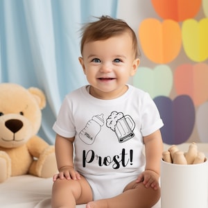 Baby Bodysuit &quot;Cheers&quot;. Funny baby bodysuit. Baby bodysuit with funny saying. Baby bodysuit with text. Cheers Baby Onesie. Funny baby bodysuit.