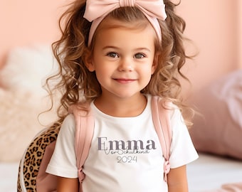 Preschool child T-shirt - perfect gift for the start of school with name.Preschool child 2025.T shirt preschool.Preschool start shirt with name.