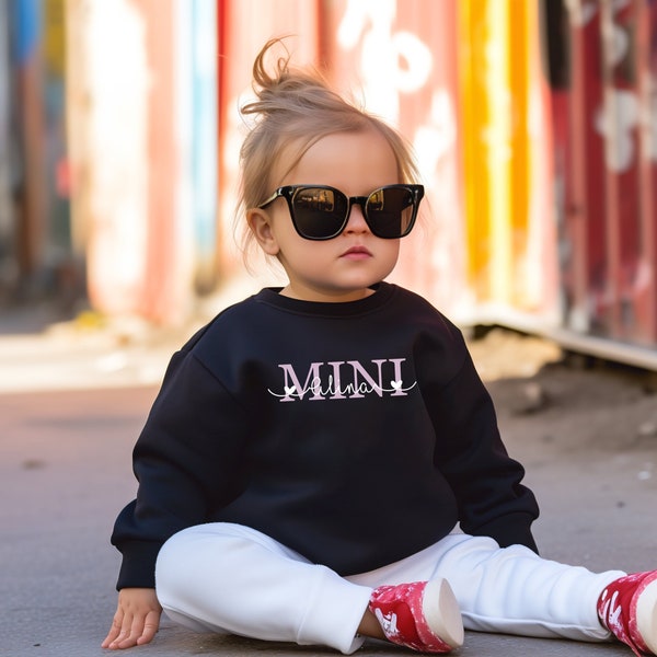 Der personalisierte MINI-Sweatshirt für Ihre Kleinen.Mädchen Sweatshirt.Mädchen Pulli mit Name.Mädchen Geschenke.Mädchen Hoodie.Baby Hoodie.