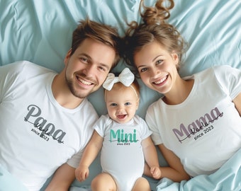 Harmony Collection: Matching family outfits. Matching set mom dad and baby outfit family t-shirt and baby bodysuit child t-shirt partner look.