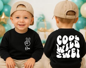 Personalisiertes Geburtstags Sweatshirt Kind · Cool & Wild · Geburtstagsshirt Kind · TShirt zum Kindergeburtstag · Sweatshirt zum Geburtstag