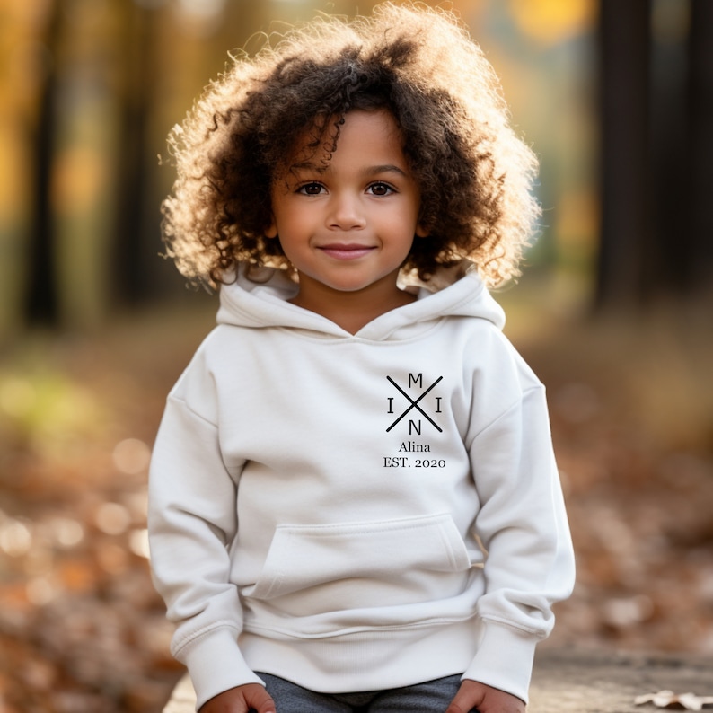 Hoodie for the little ones.Hoodie with name.Personalized kids hoodie.Kids sweatshirt.Child name gift.Mini hoodie. image 3