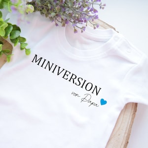 Baby Body MINIVERSION von Papa BabyBody Bodysuit Papa Geschenk Baby 2024 Vatertag Geschenkidee Mini Version Papa Baby Body Geburtgeschenk Bild 3