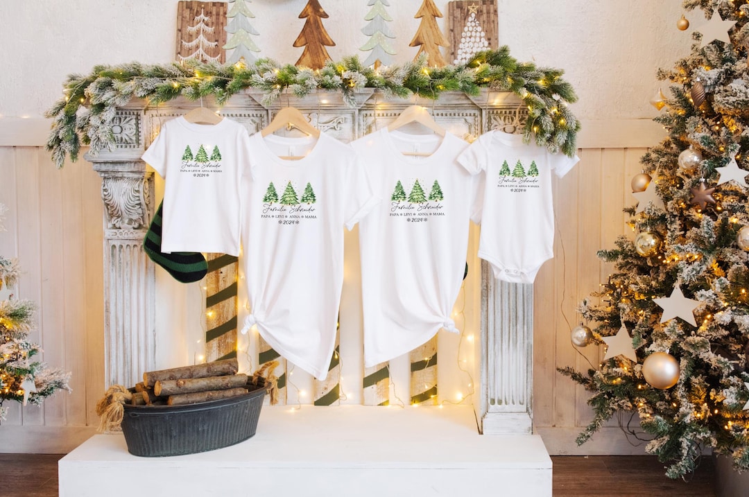 Personalized Family Christmas Roles T-Shirt | 100% Cotton Illustrated Holiday Tee | Perfect Christmas Gift for Adults & Kids
