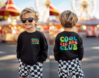 Sudadera con capucha genial del Club de Hermanos Mayores: sudadera con capucha para niño, ideal como regalo para hermano mayor. Idea de regalo para hermano mayor.