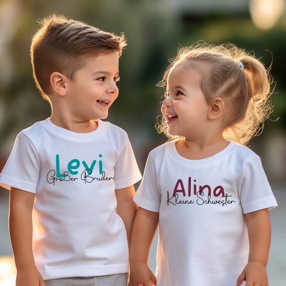 Camiseta big brother little sister sale