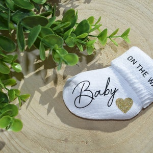 Baby Socks Baby 2024 Pregnancy Announcement with Socks Baby On The Way Sock Pregnancy Announcement with Socks Baby 2023 Baby Coming image 6