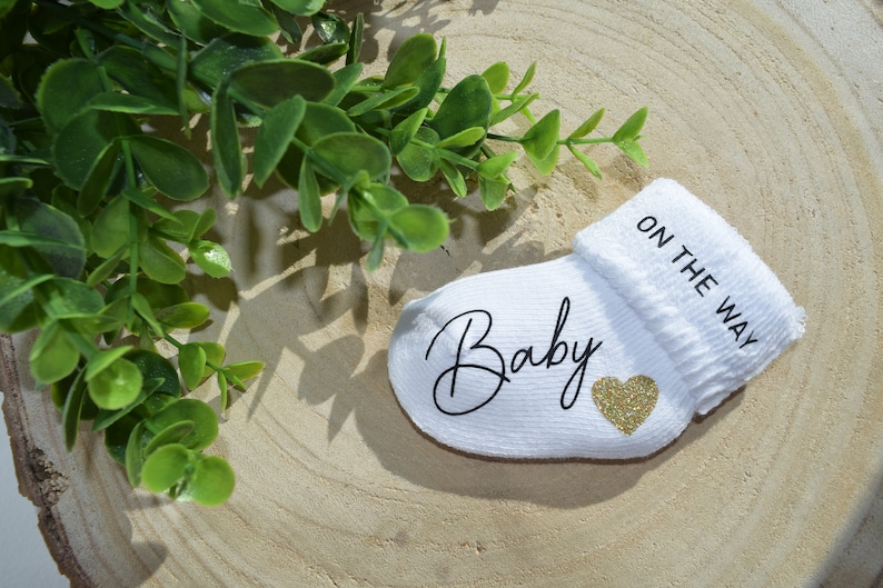 Baby Socks Baby 2024 Pregnancy Announcement with Socks Baby On The Way Sock Pregnancy Announcement with Socks Baby 2023 Baby Coming image 6