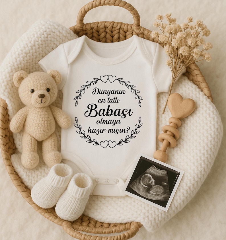 Baby Body Baba OLACAKSIN BabyBody pregnancy announce Baby 2023 Bebek Geliyor You Will Be Dad Turkish Baby Announcement Love in the Belly image 1