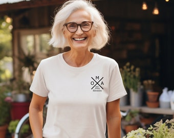 Familienschätze:Oma und Opa Edition.Personalisiertes Enkelkind-Tribut-T-Shirt.Oma und Opa Geschenkidee.Oma und Opa 2024.Großeltern 2025.