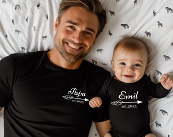 Dad & Me matching outfits – perfect for Father's Day and birthdays. Family matching T-shirts. Dad and kids. Father's Day gift. Family set