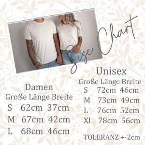 May include: Size chart for unisex and women's t-shirts. The chart shows the size, length, and width in centimeters. The chart includes sizes S, M, L, and XL. The chart also includes a tolerance of plus or minus 2 centimeters.
