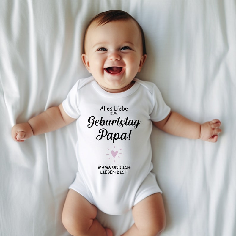 Celebrate Dad's Birthday with Love-Happy Birthday Dad Dad Birthday Gift.Baby Bodysuit Happy Birthday Dad. image 4