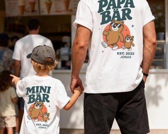 Papa Bar Mini Bar Shirt Set, Father's Day Gift, Matching Dad and Child Outfit, Fun Family Outfit, Gift for Dad, T-Shirt Set for Dad and Baby