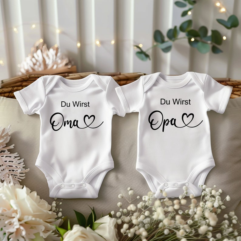 Pregnancy announcement bodysuit. Hello grandma and grandpa bodysuit. Pregnancy announcement bodysuit. You're going to be grandma and grandpa bodysuit. image 2