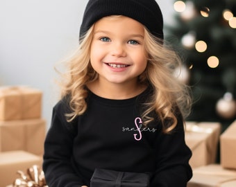 EMBROIDERED-Children's sweater with name.Personalized embroidered children's sweatshirt.Children's sweatshirt with initial and name.Embroidered sweatshirt.