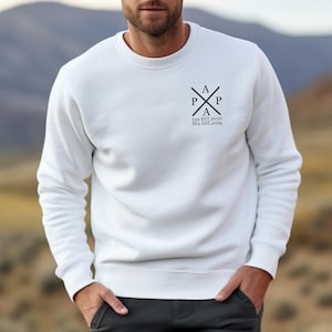 Dad&#39;s Heartbeat: Personalized Fatherhood Sweatshirt. Personalized Dad Heavy Sweatshirt.Dad Gifts.Dad Birthday Gift.