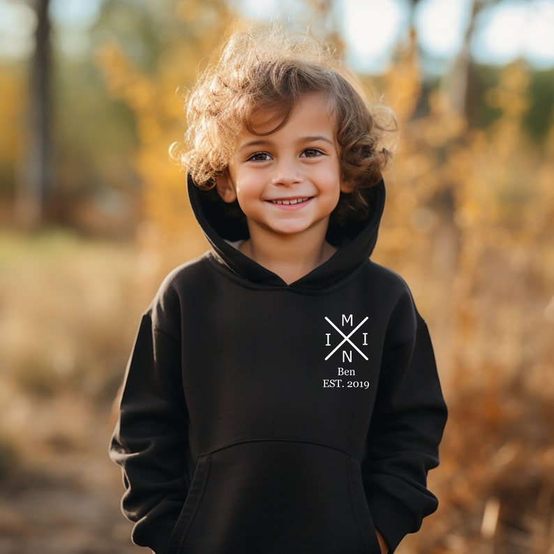 Hoodie for the little ones.Hoodie with name.Personalized kids hoodie.Kids sweatshirt.Child name gift.Mini hoodie. image 1