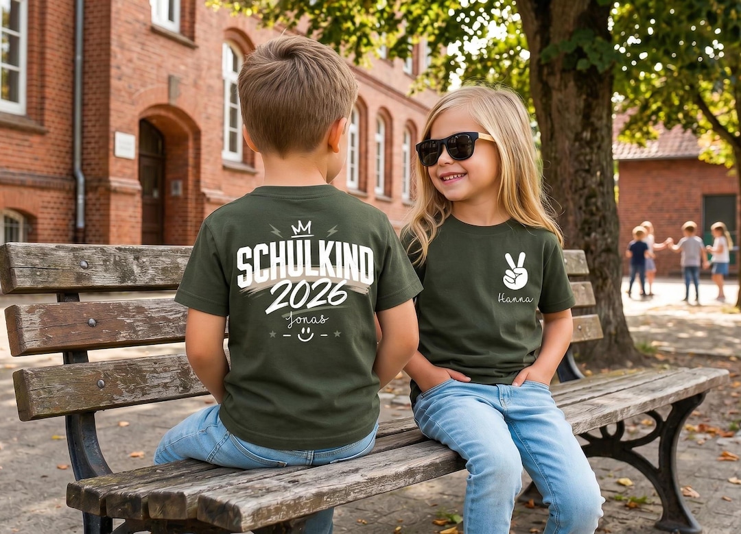 First Day of School 2026 Personalized T-Shirt, Kids Shirt with Name, Back to School Gift, 