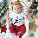 Mon Premier Noël Pyjama Bébé Garçon Fille – Body + Pantalon Ensemble Noël 0-18 Mois