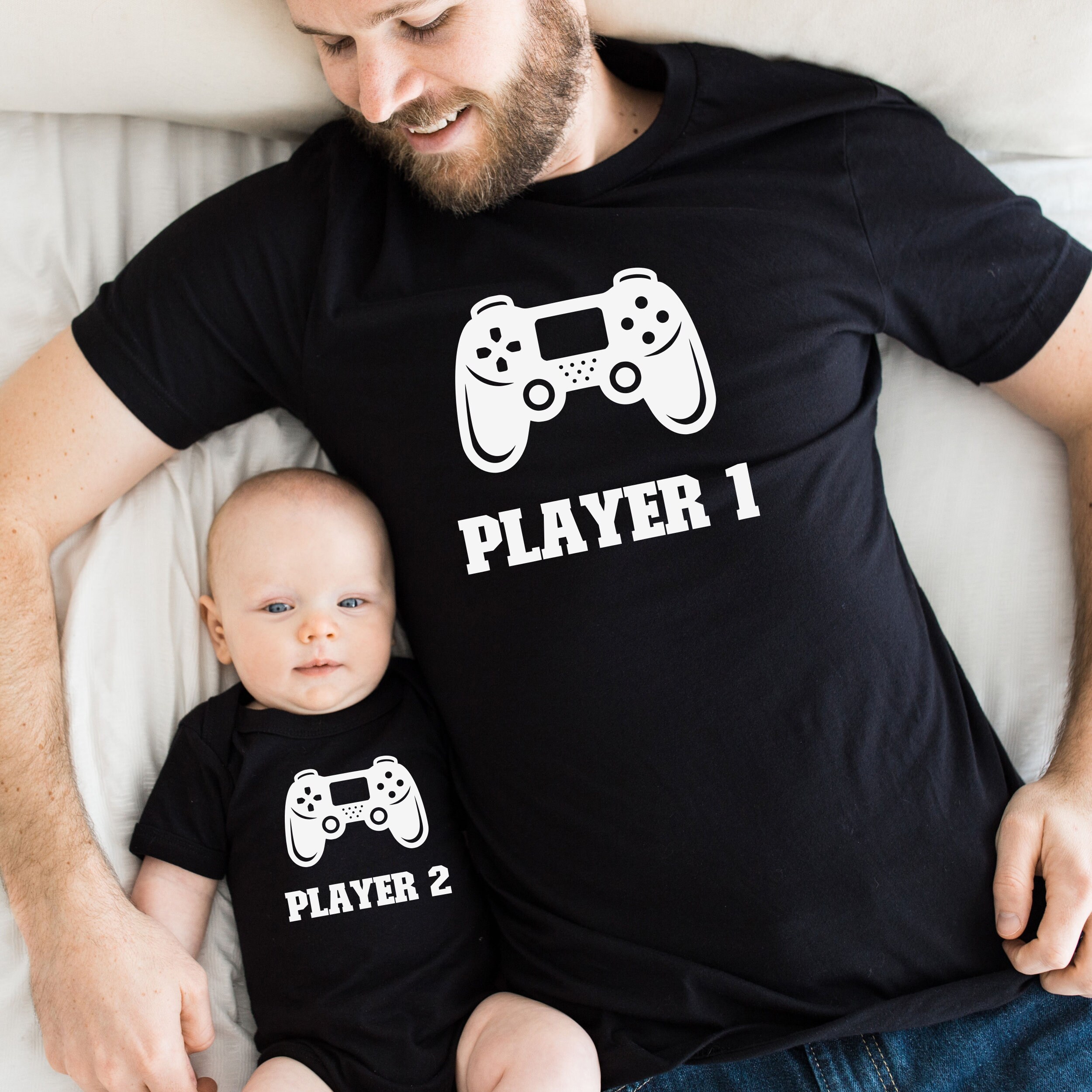Leveled Up To Daddy Player 2 Has Entered The Game Shirt, Matching Dad