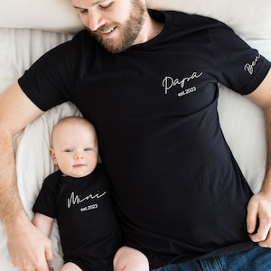 Father & Mini Me Personalized Matching Set.Dad TShirt and Baby Body Partner Look.Family Outfit.Dad Gifts.Dad and Me Outfit.