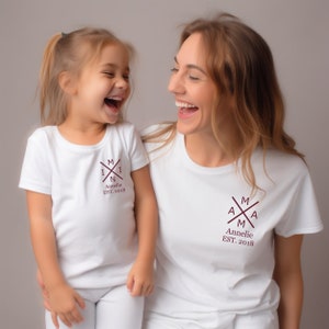 Mama & Mini:Personalisierte Partnerlook-Sets.Gemeinsam durch Stil verbunden Partnerlook-Sets für Mütter und Kinder.Mama und Kind Geschenke. Bild 3