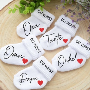 Baby sock baby 2024 pregnancy announcement you will be dad you will be grandma grandpa socks grandparents surprise pregnancy announcement