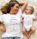 Personalized Mommy & Baby Matching Set for First Mother's Day, Gift for New Mom and Baby Outfit, Mother's Day Gift product logo