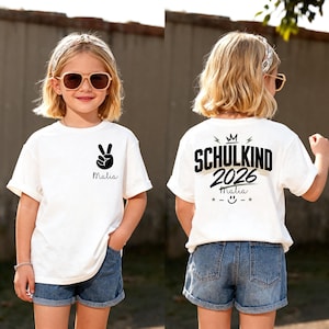 First Day of School 2026 Personalized T-Shirt, Kids Shirt with Name, Back to School Gift, First Day of School Outfit, I'm a Schoolchild image 5