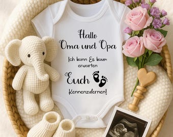 Pregnancy announcement bodysuit. Hello grandma and grandpa bodysuit. Pregnancy announcement bodysuit. You&#39;re going to be grandma and grandpa bodysuit.