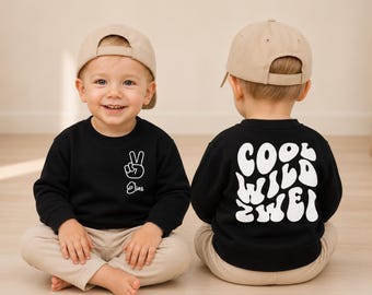 Personalisiertes Geburtstags Sweatshirt Kind · Cool & Wild · Geburtstagsshirt Kind · TShirt zum Kindergeburtstag · Sweatshirt zum Geburtstag