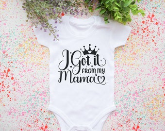 Girls baby bodysuit. Girls Baby Bodysuit. Baby Body Got it From my Mama. Baby Body. baby bodysuit. baby clothes.