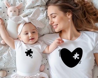 Mom & Me Matching Moments:Coordinated Sets for Stylish Duos!Personalisiertes Geschenk Mama und Baby.Muttertagsgeschenk.Taufe Geschenk.