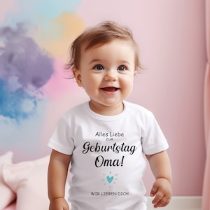 Geburtstagsfreude im süßen Gewand:Personalisierbarer Baby-Body/TShirt für Papa,Oma,Opa und mehr!Baby Body Happy Birthday.Geburtstag Geschenk