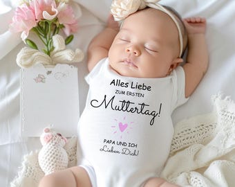 Erster Muttertag Baby Body–Liebevolles Geschenk von Papa & Baby.Baby Body Muttertagsgeschenk.Papa und ich lieben dich,Mama!Geschenkidee.