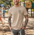 Timeless fatherhood: Personalized father shirt. Father's Day gift - Personalized dad t-shirt. Gift idea for dad. product logo