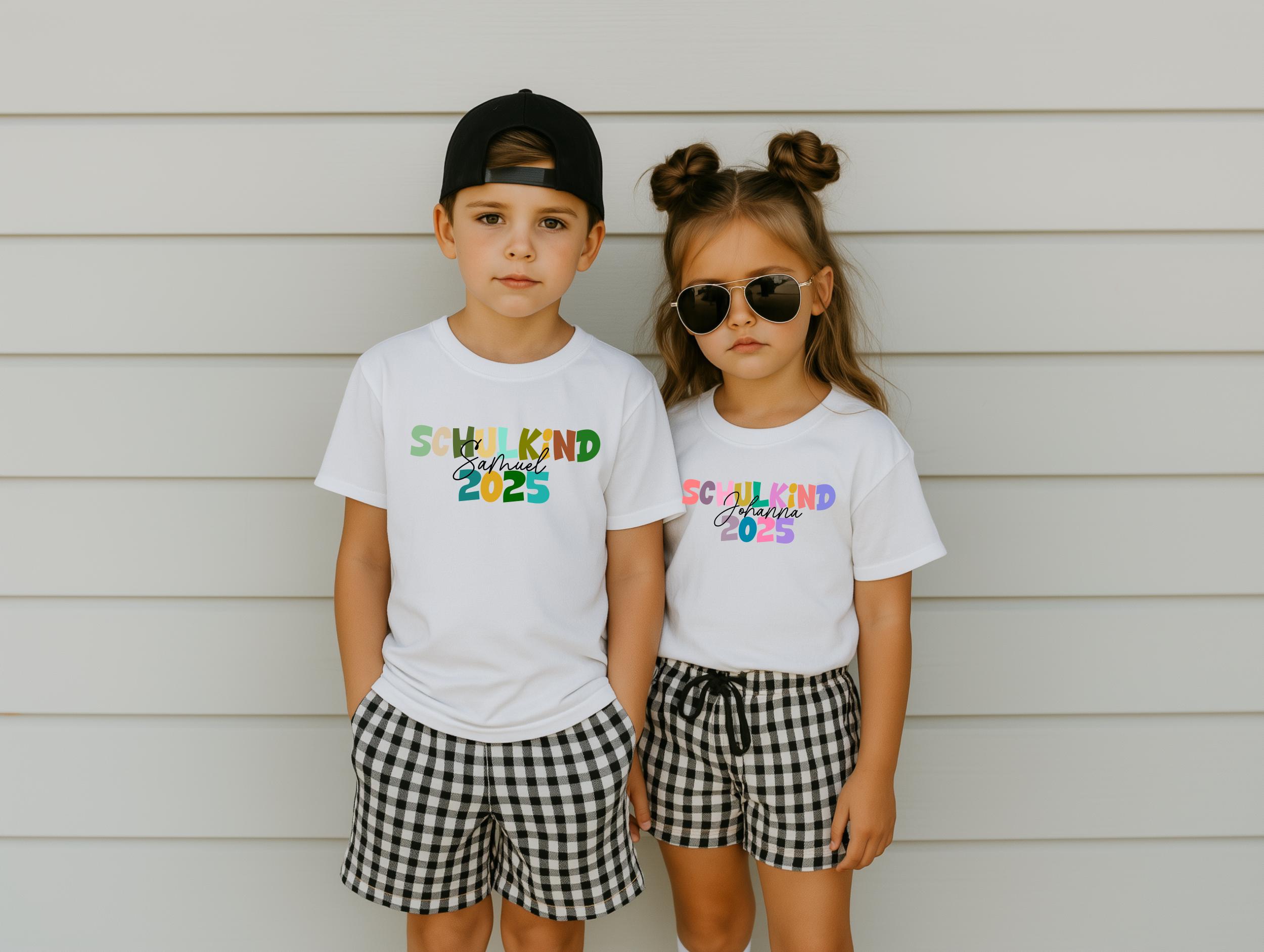 School Enrollment T-Shirt for Schoolchild – Personalized Shirt with Name – 1st Day of School Outfit for Boys and Girls. Back-to-School Gift. Schoolchild 2025