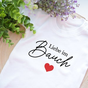 Love in the Belly Baby Body Pregnancy Announcement Baby Body Bodysuit Baby 2023 Baby Announcement Little Miracle You Will Be a Dad Surprise