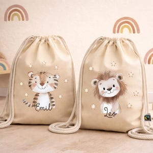 Bolsa de gimnasio infantil personalizada con nombre, mochila de algodón para guardería, bolsa de ropa de repuesto, mochila de guardería para deportes, baile, guardería