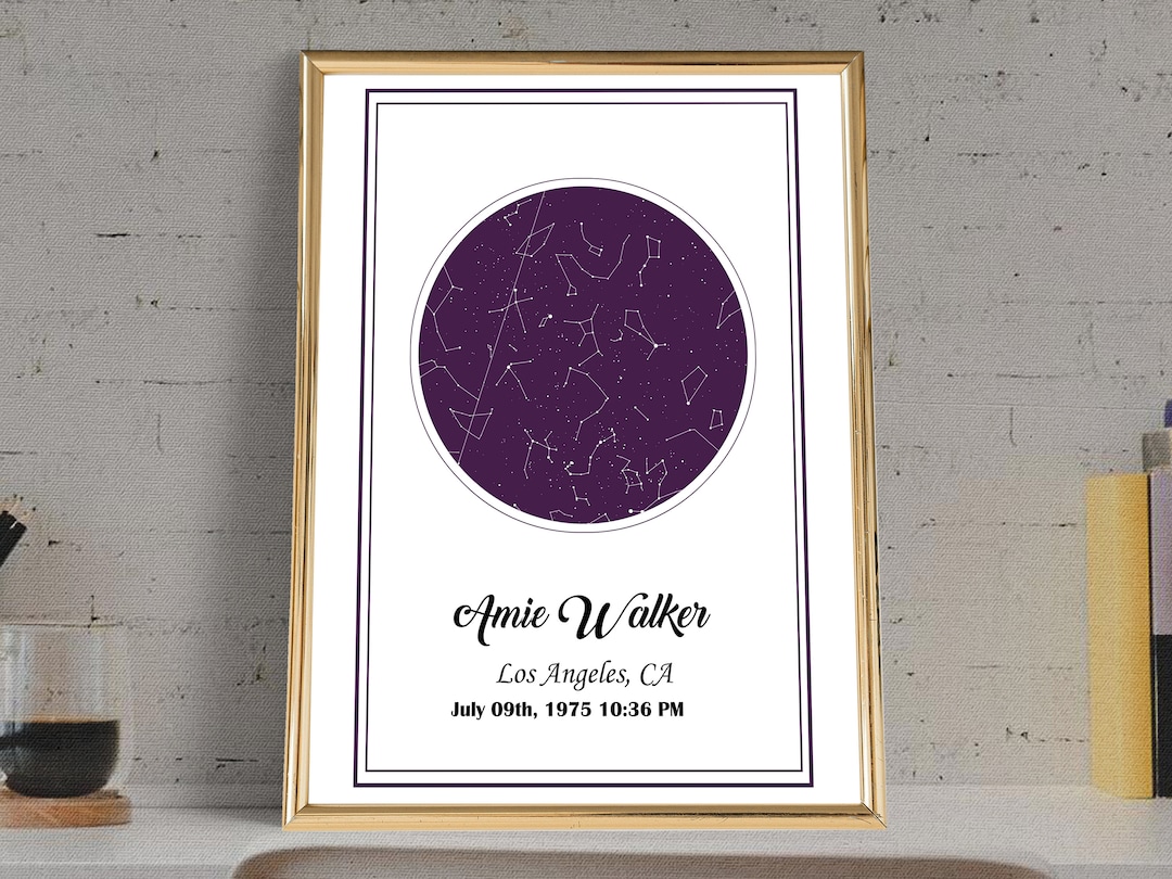 Star Map Zodiac | Star Map Printable | Night Sky Print | Fathers Day ...