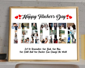 Personalized Teacher Photo Collage Gift (Digital JPG File)